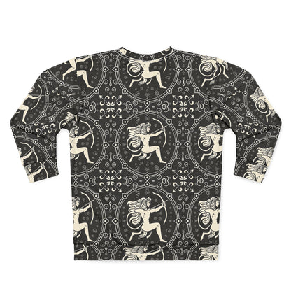 Unisex Sweatshirt, Zodiac Design, Pattern, Sagittarius, AOP
