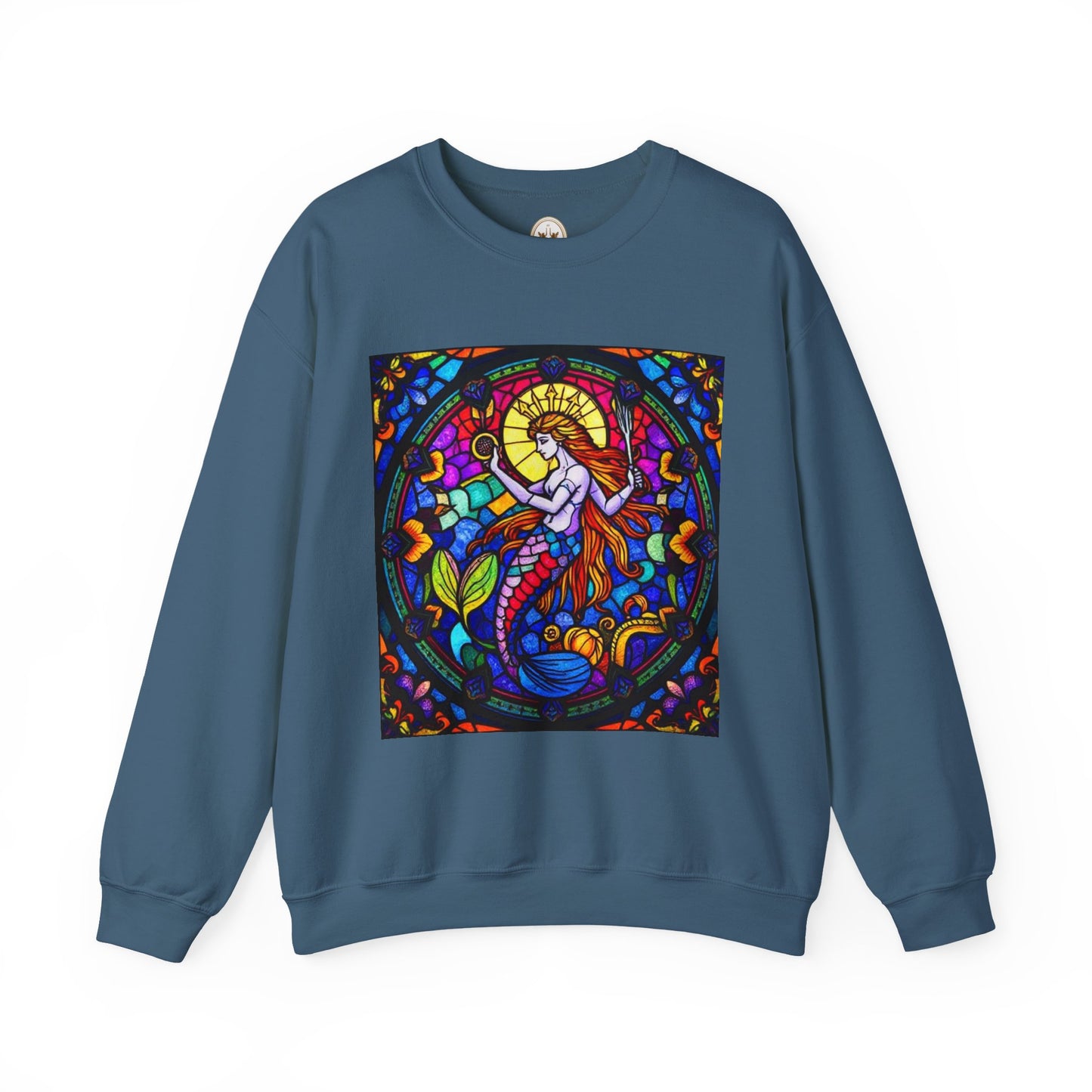 Unisex Heavy Blend™ Crewneck Sweatshirt, Glass 1, Aquarius Zodiac Design