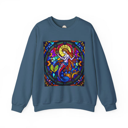 Unisex Heavy Blend™ Crewneck Sweatshirt, Glass 1, Aquarius Zodiac Design