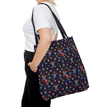 Tote Bag (AOP), Capricorn, Zodiac v1, Jewel Pattern