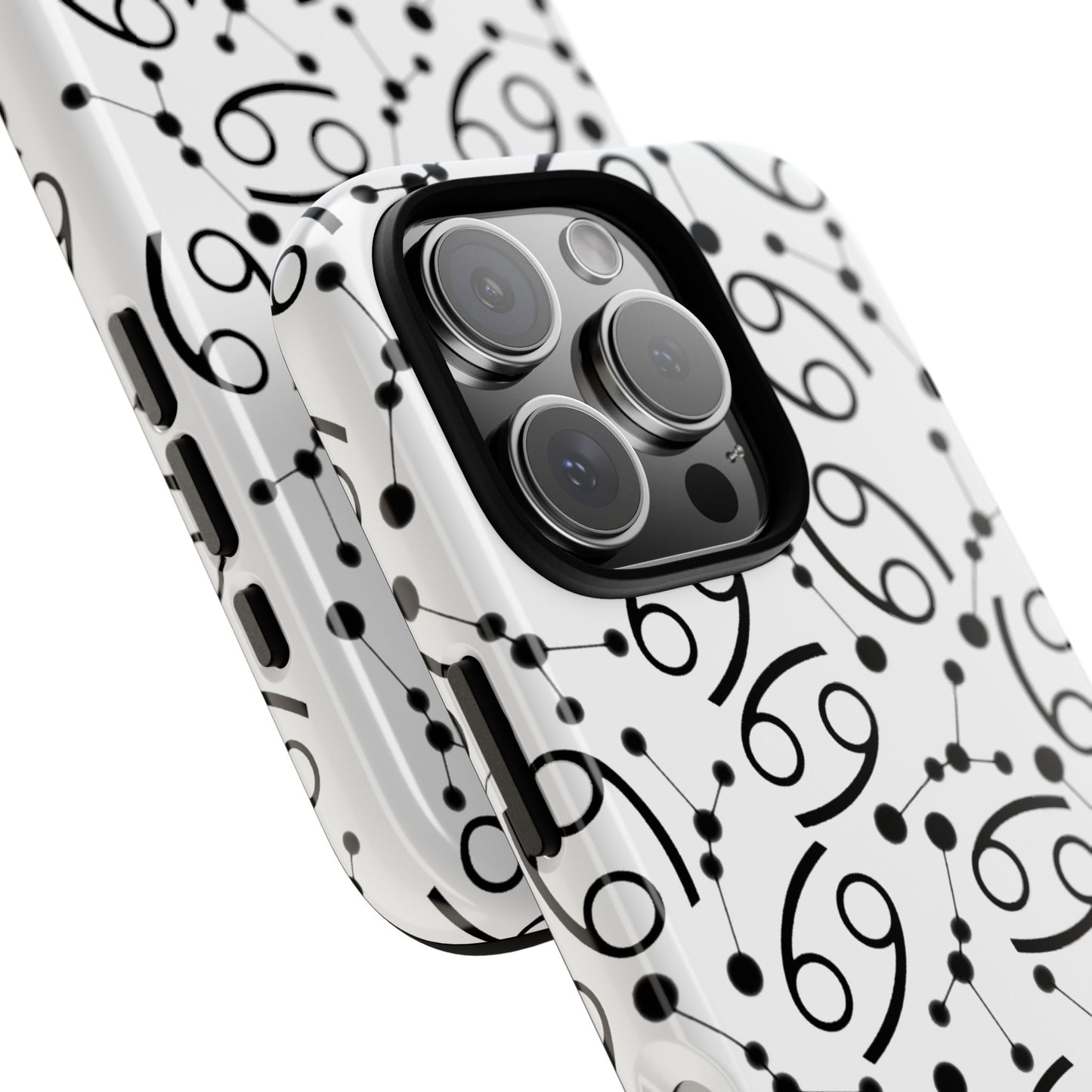 Tough Cases with the Cancer Zodiac sign for iPhone, Samsung Galaxy, and Google Pixel devices