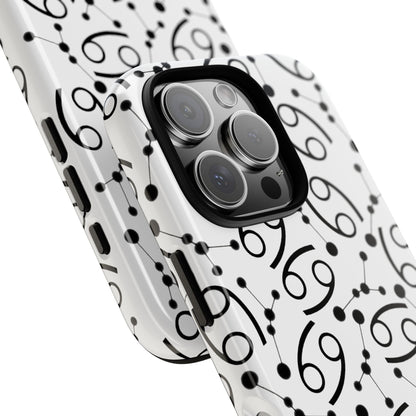 Tough Cases with the Cancer Zodiac sign for iPhone, Samsung Galaxy, and Google Pixel devices
