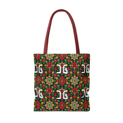 Tote Bag, (AOP), Gemini, Zodiac, Flower Pattern