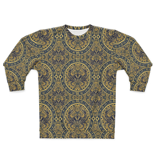 Unisex Sweatshirt, Zodiac Design, Pattern, Cancer, AOP