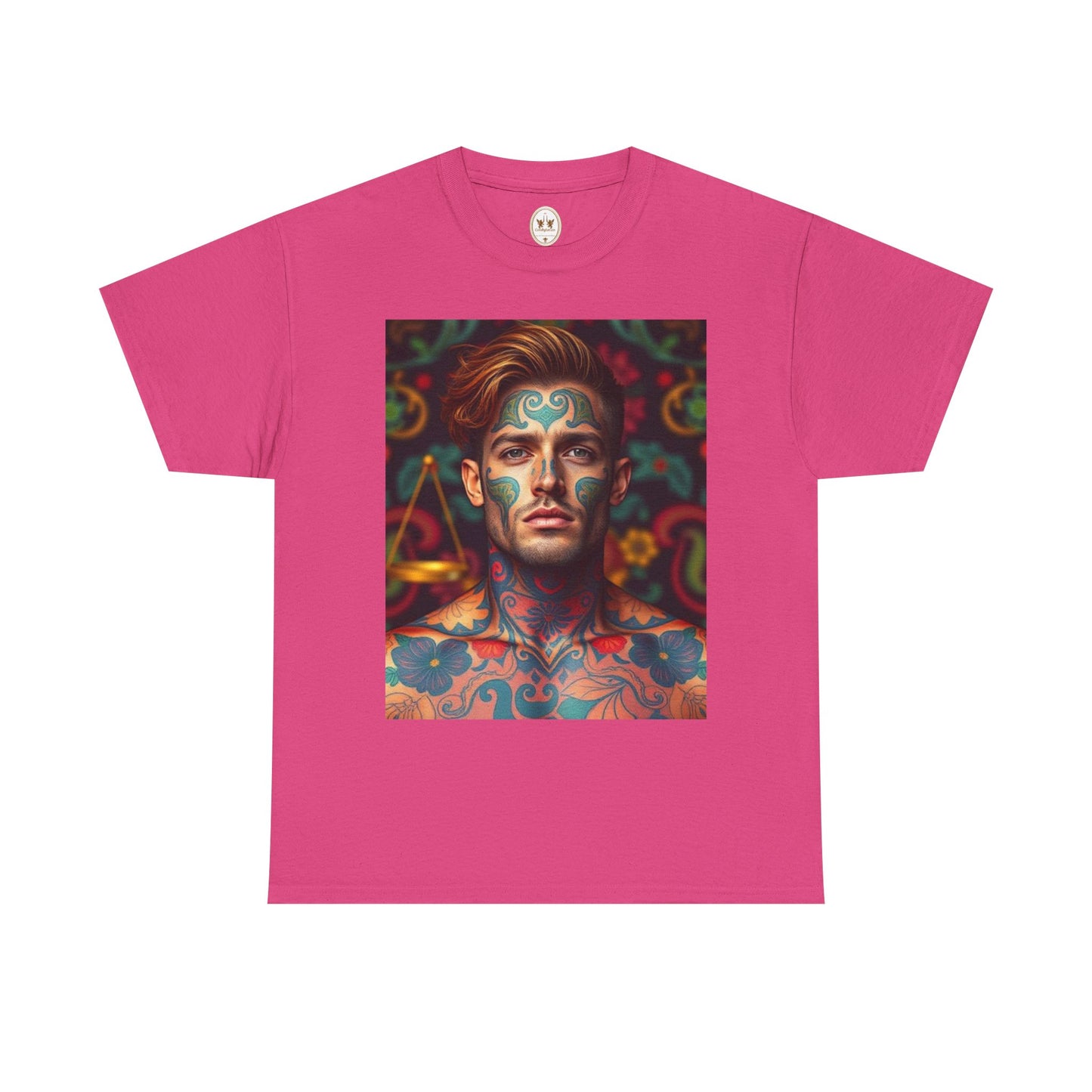 Unisex Heavy Cotton T-Shirt, Libra, Zodiac, Sexy Art