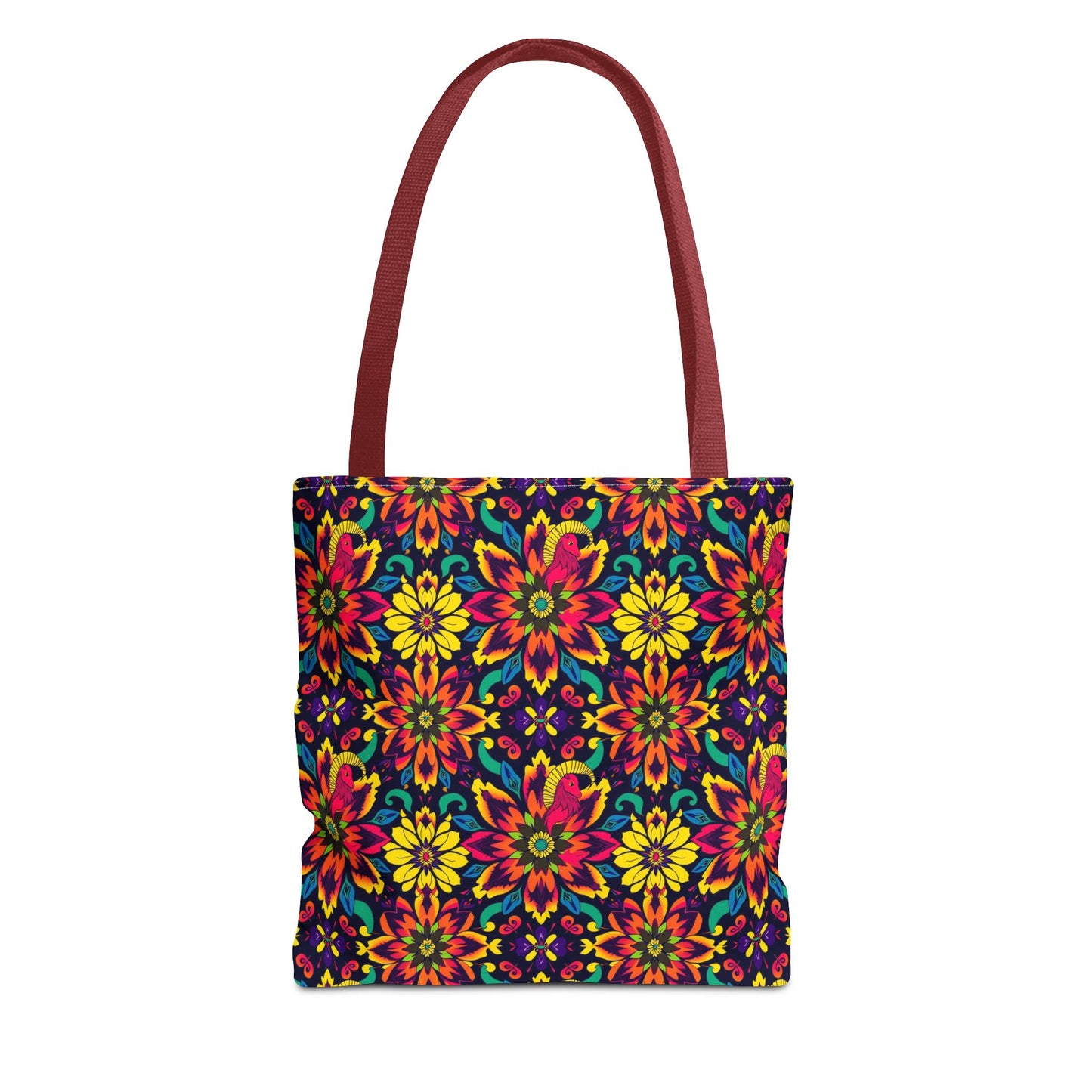Tote Bag, (AOP), Capricorn, Zodiac, Flower Pattern