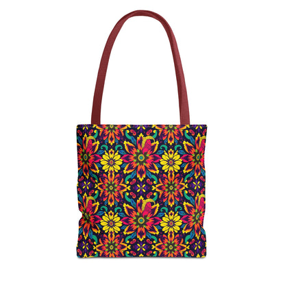 Tote Bag, (AOP), Capricorn, Zodiac, Flower Pattern