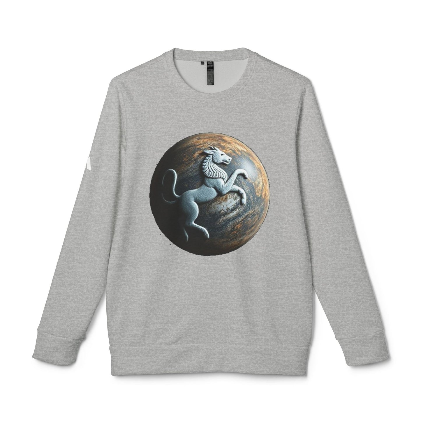 Adidas, Unisex Fleece Crewneck Sweatshirt, Aquarius, Planet Animal, Zodiac