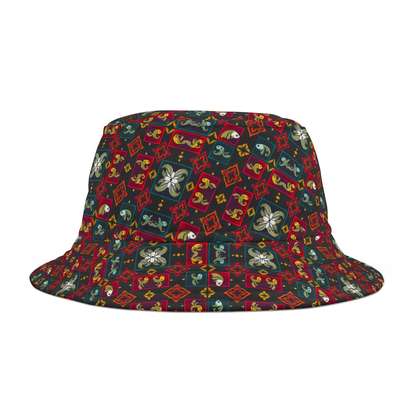 Bucket Hat, (AOP), Pisces, Zodiac, Shape Pattern