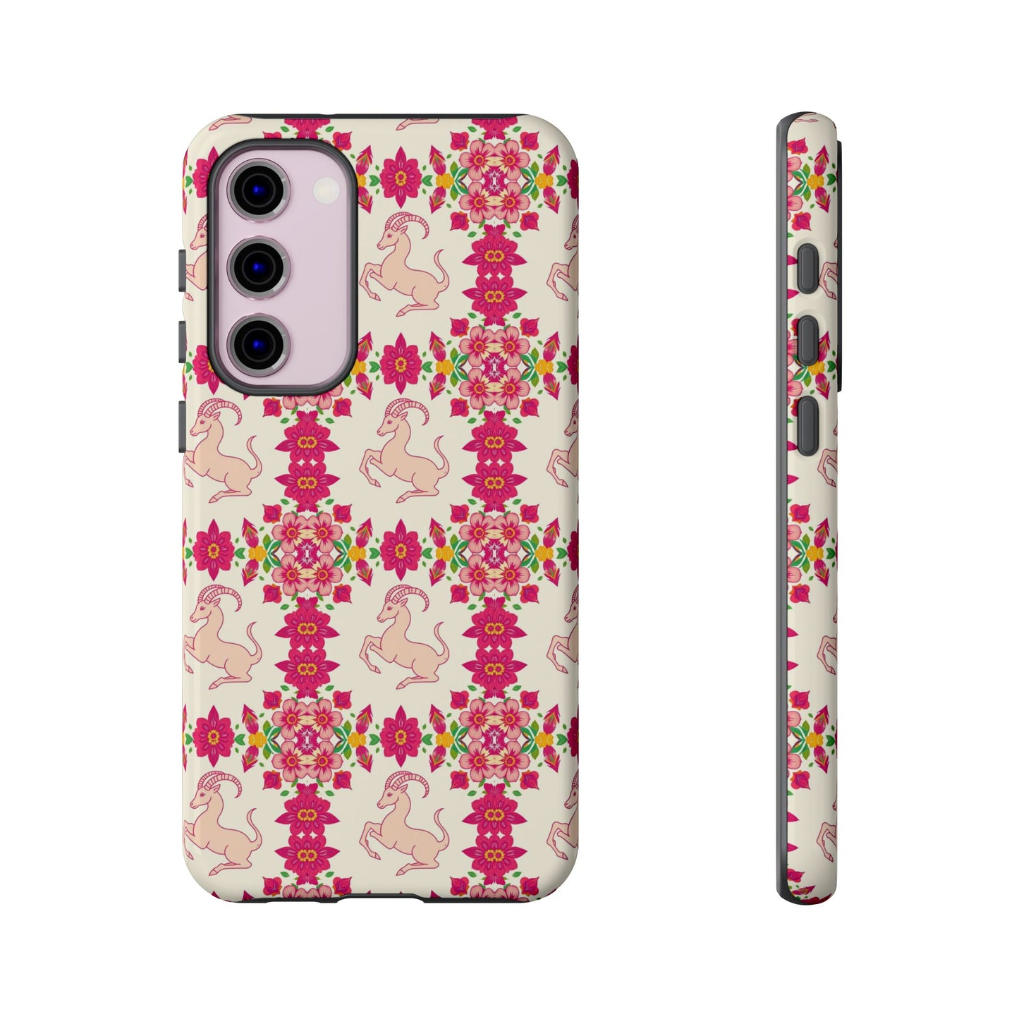 Tough Cases, Capricorn, Zodiac v3, Flower Pattern