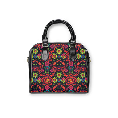 Shoulder Handbag, Cancer, Zodiac, Flower Pattern