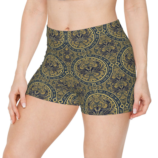Women's Shorts, AOP, Cancer, Zodiac, Pattern