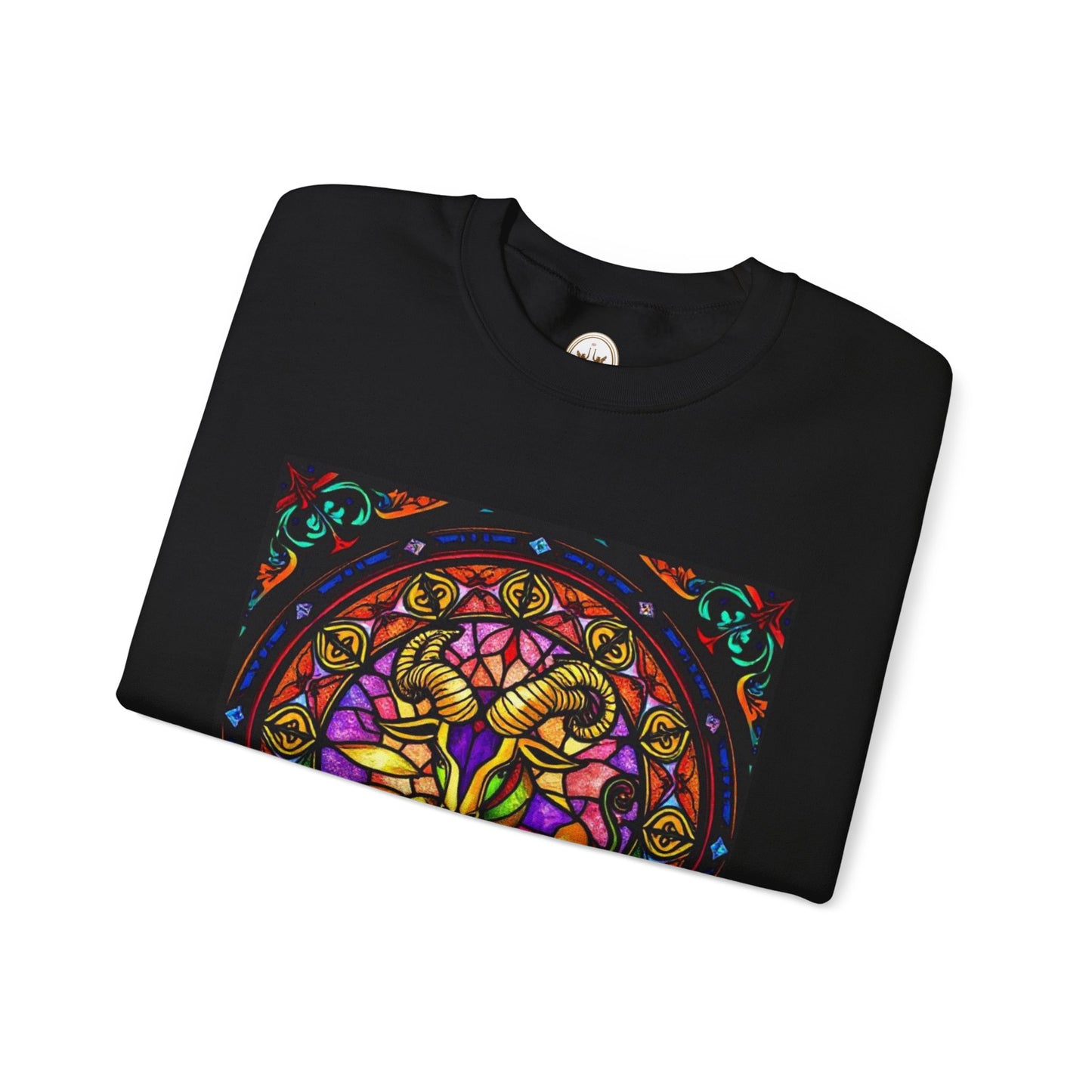 Unisex Heavy Blend™ Crewneck Sweatshirt, Glass 1, Taurus Zodiac Design