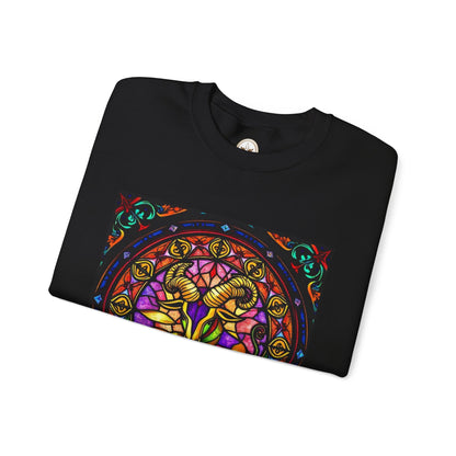 Unisex Heavy Blend™ Crewneck Sweatshirt, Glass 1, Taurus Zodiac Design