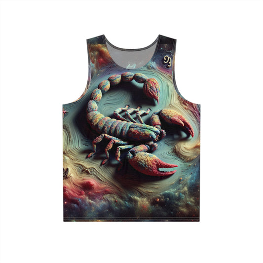 Men's Tank (AOP), Regular fit, Scorpio Space Zodiac Sign