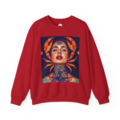 Unisex Heavy Blend™ Crewneck Sweatshirt, Cancer, Zodiac v1, Sexy Pattern