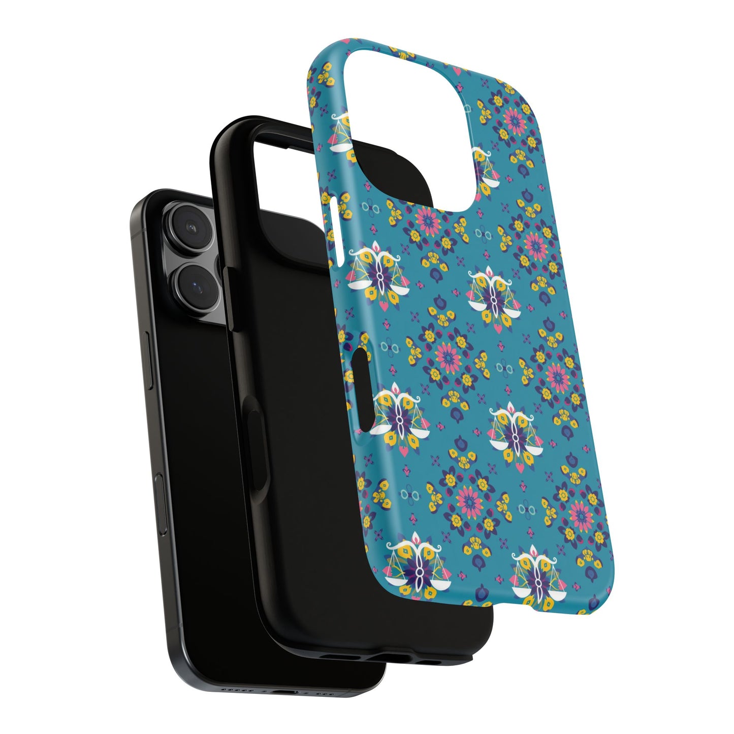 Tough Cases, Libra, Zodiac v2, Flower Pattern