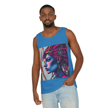 Unisex Garment-Dyed, Tank Top, Sagittarius Design, Pop Art, 100% US cotton