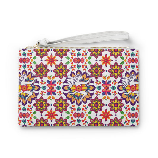 Clutch Bag, Sagittarius, Zodiac v2, Flower Pattern