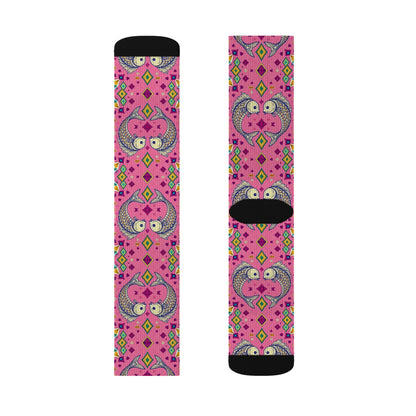 Sublimation Socks, Pisces, Zodiac v1, Jewel Pattern