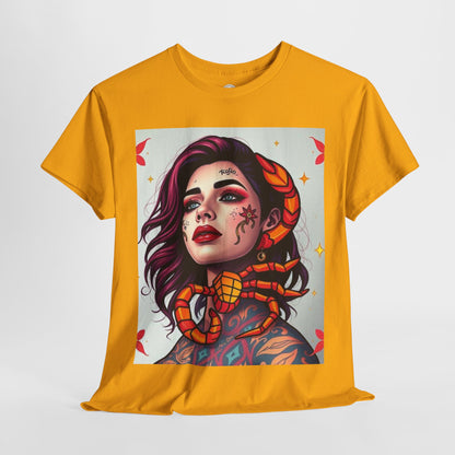 Unisex Heavy Cotton T-Shirt, Scorpio, Zodiac v3, Sexy Art