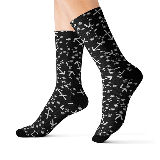 Zodiac Sublimation Socks Sagittarius Zodiac sign