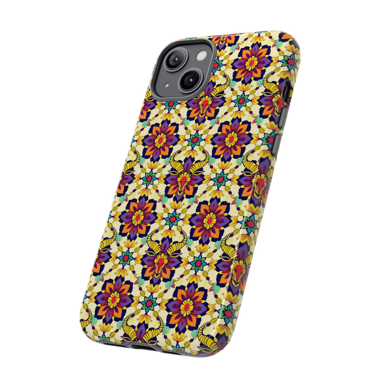 Tough Cases, Taurus, Zodiac v1, Flower Pattern