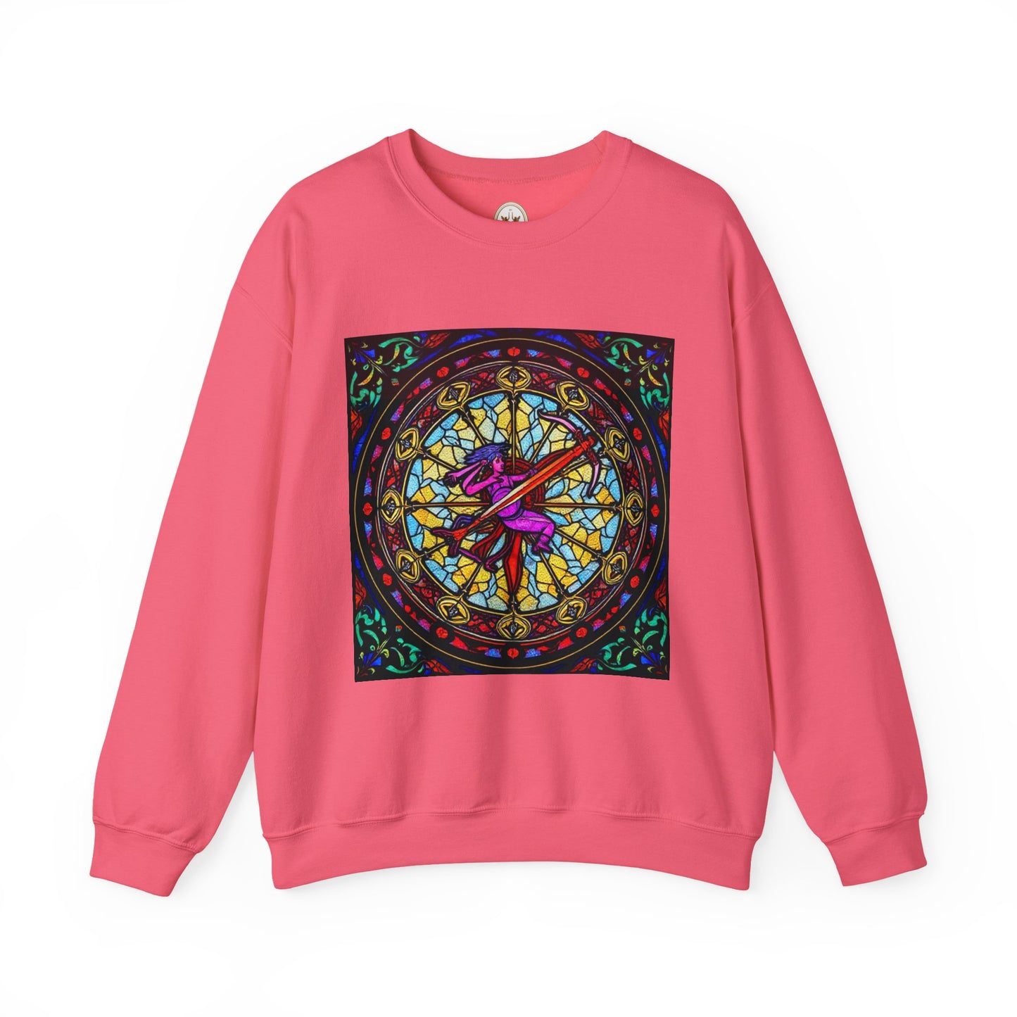 Unisex Heavy Blend™ Crewneck Sweatshirt, Glass 1, Sagittarius Zodiac Design