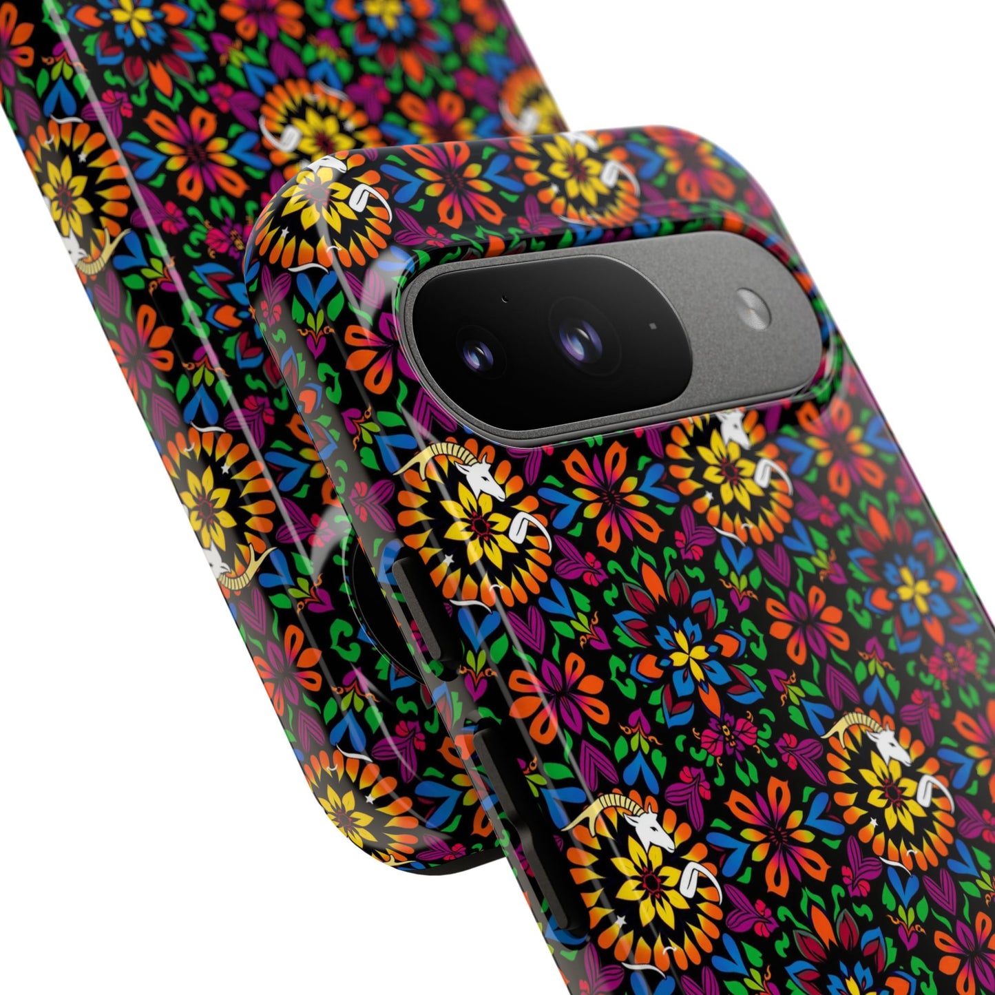 Tough Cases, Capricorn, Zodiac v2, Flower Pattern
