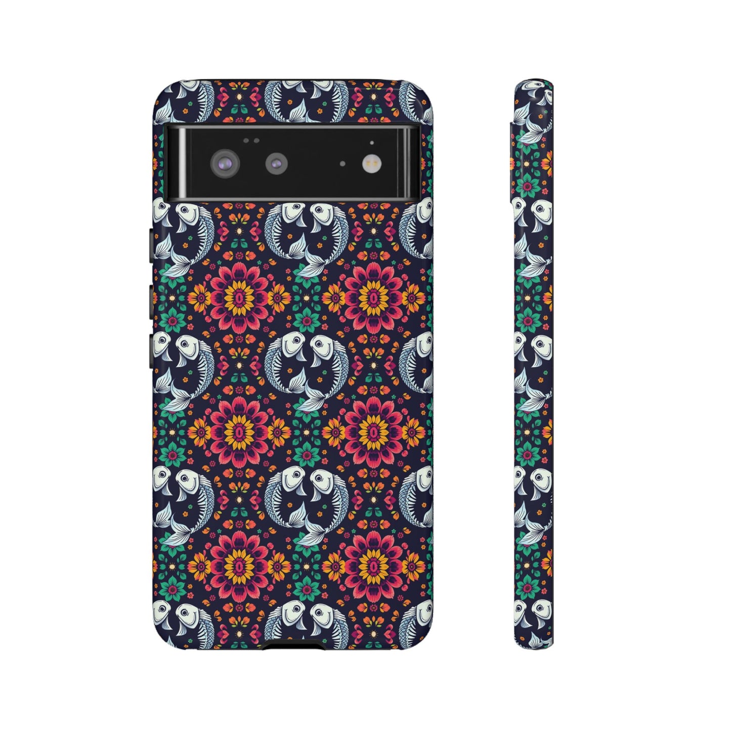 Tough Cases, Pisces, Zodiac v4, Flower Pattern
