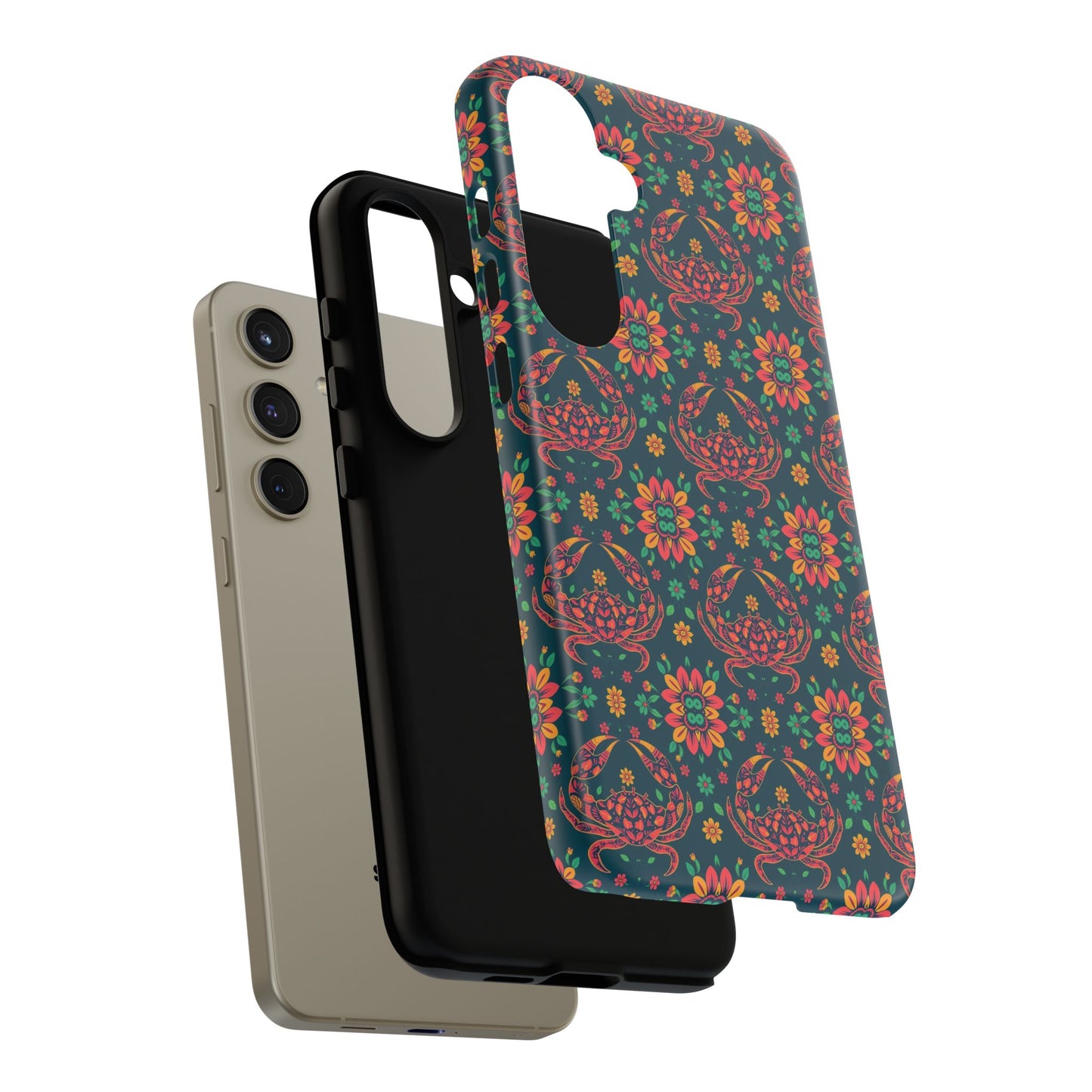 Tough Cases, Cancer, Zodiac v4, Flower Pattern