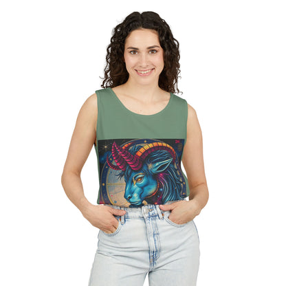 Unisex Garment-Dyed, Tank Top, Capricorn, Pop Art, 100% US cotton