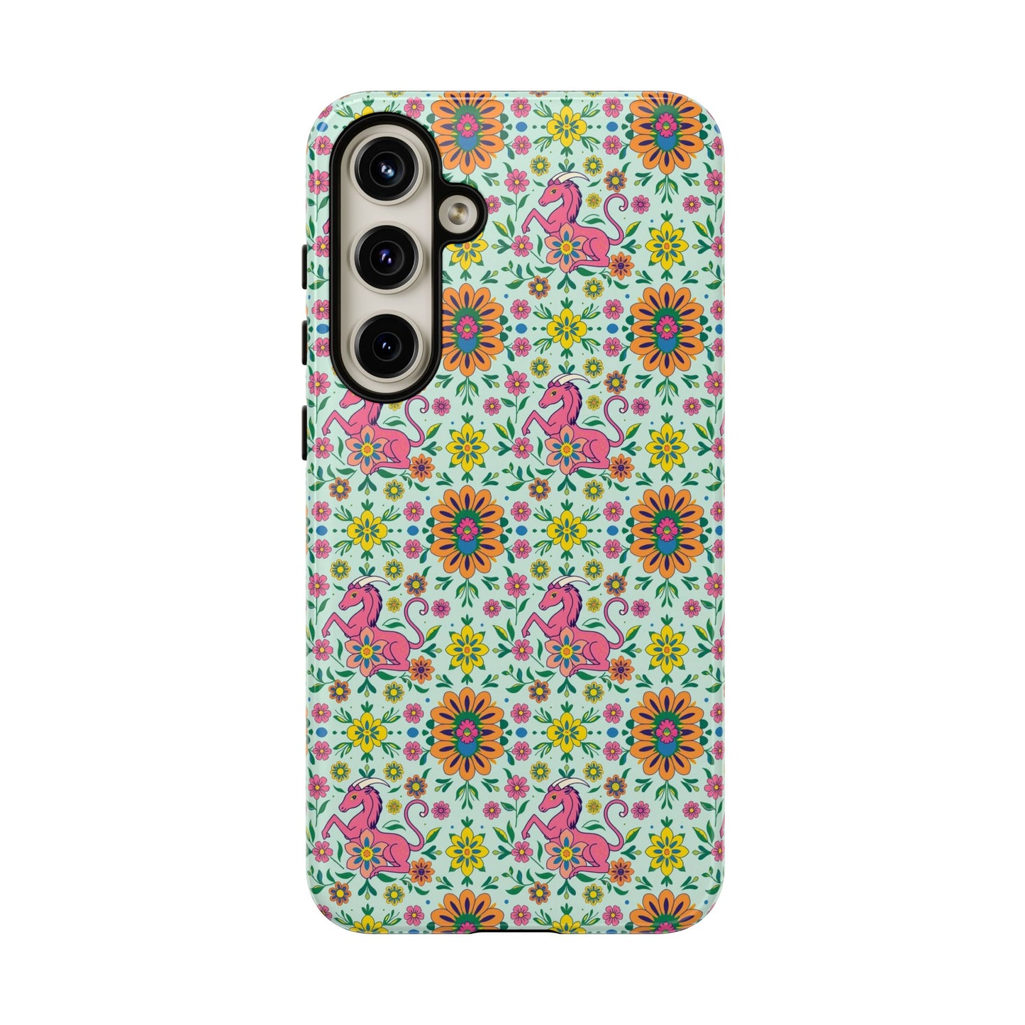 Tough Cases, Aquarius, Zodiac, Flower Pattern
