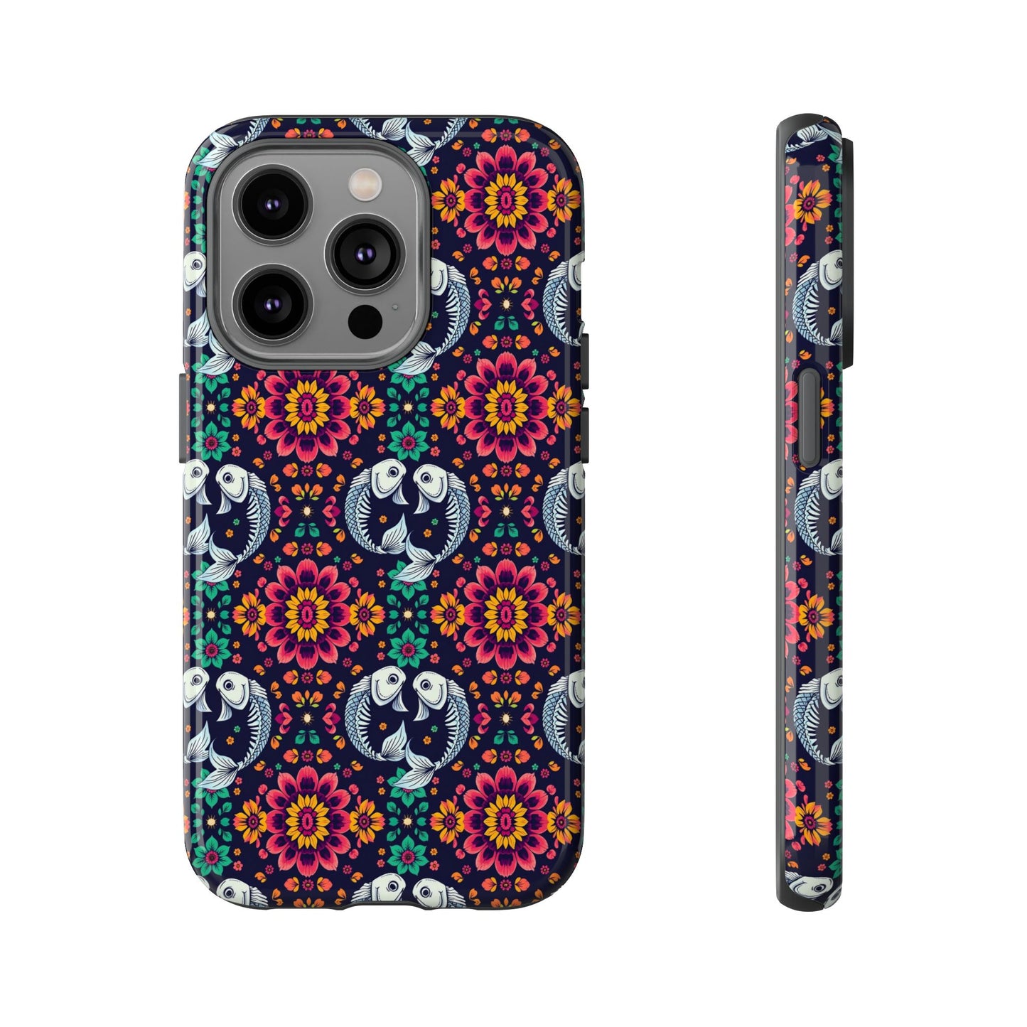 Tough Cases, Pisces, Zodiac v4, Flower Pattern