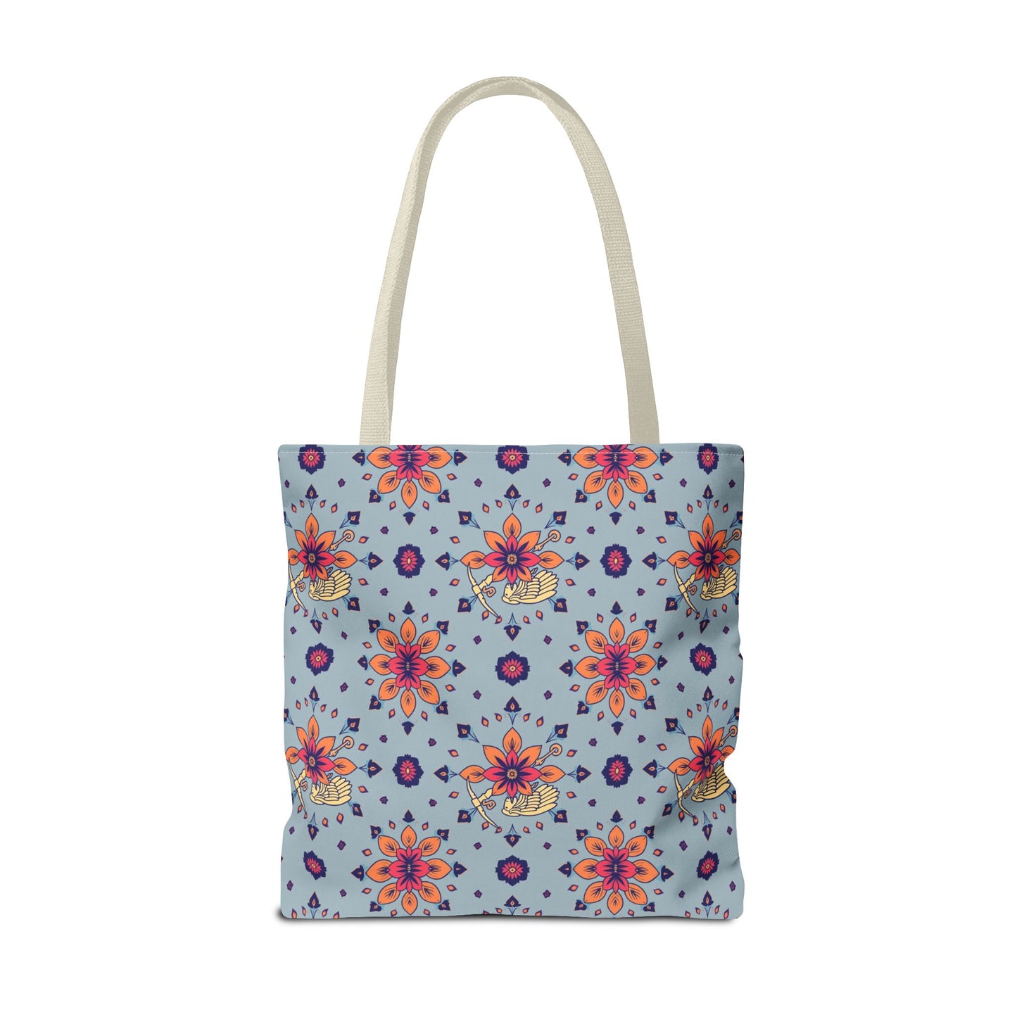 Tote Bag, (AOP), Sagittarius, Zodiac v1, Flower Pattern