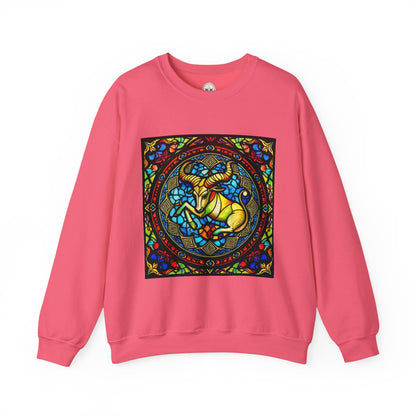 Unisex Heavy Blend™ Crewneck Sweatshirt, Glass, Taurus Zodiac Design