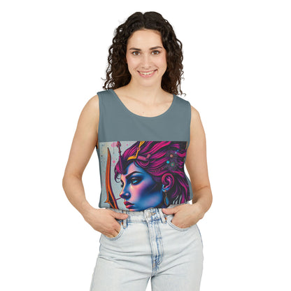 Unisex Garment-Dyed, Tank Top, Sagittarius Design, Pop Art, 100% US cotton