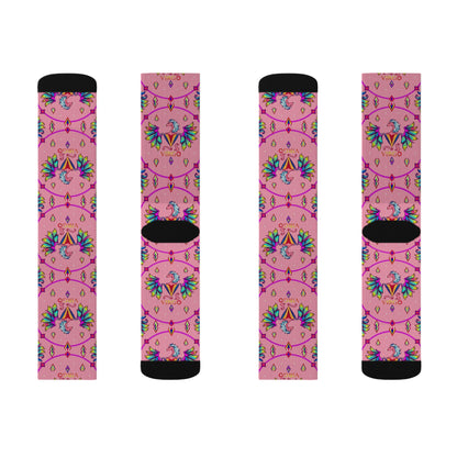 Sublimation Socks, Virgo, Zodiac v2, Jewel Pattern