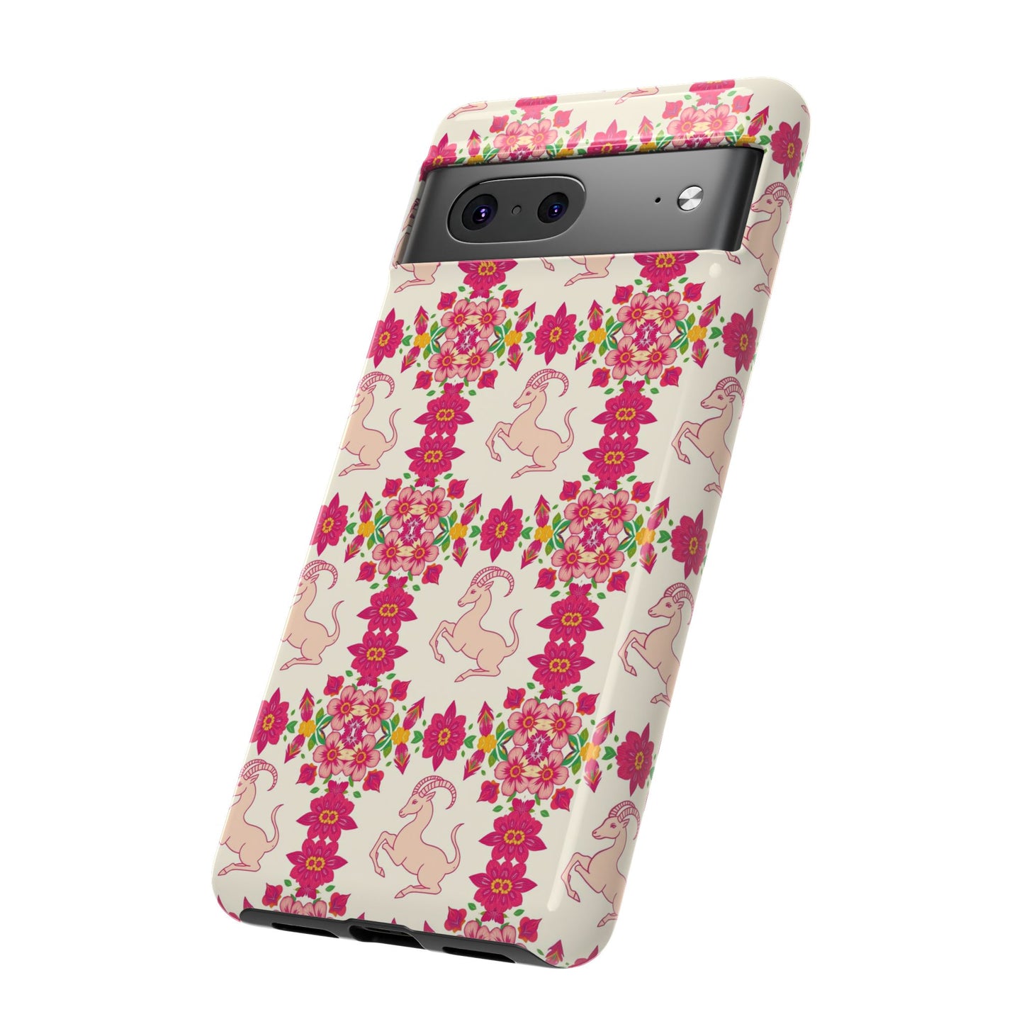 Tough Cases, Capricorn, Zodiac v3, Flower Pattern