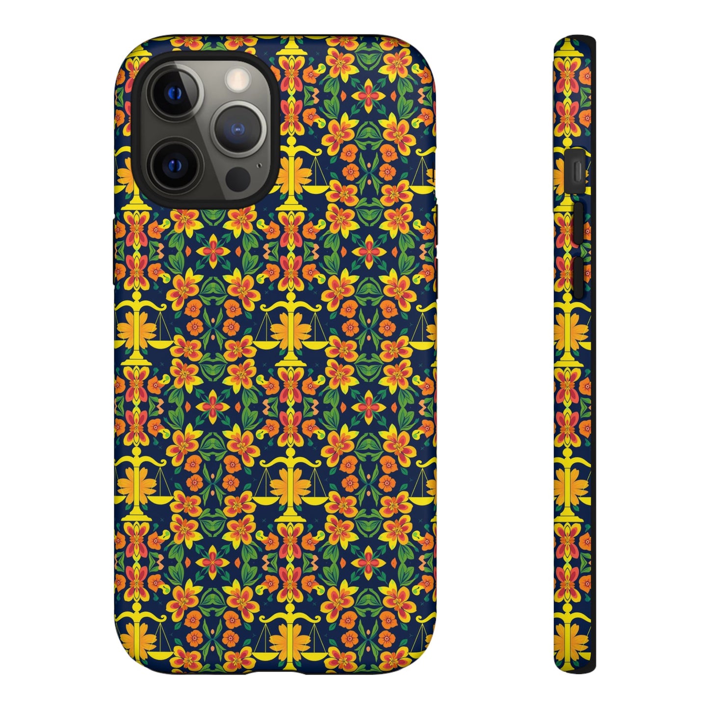 Tough Cases, Libra, Zodiac v3, Flower Pattern