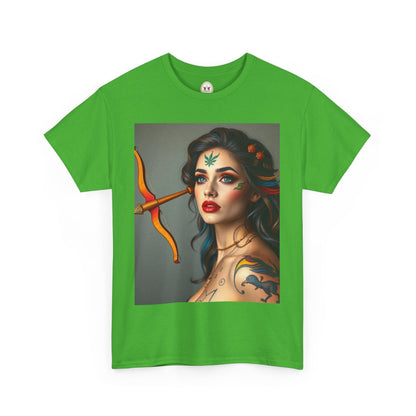 Unisex Heavy Cotton T-Shirt, Sagittarius, Zodiac v2, Sexy Art