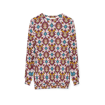 Unisex Sweatshirt (AOP), Taurus, Zodiac v3, Jewel Pattern
