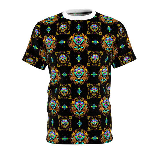 Unisex Cut & Sew T-Shirt, (AOP), Scorpio, Zodiac, Jewels Pattern