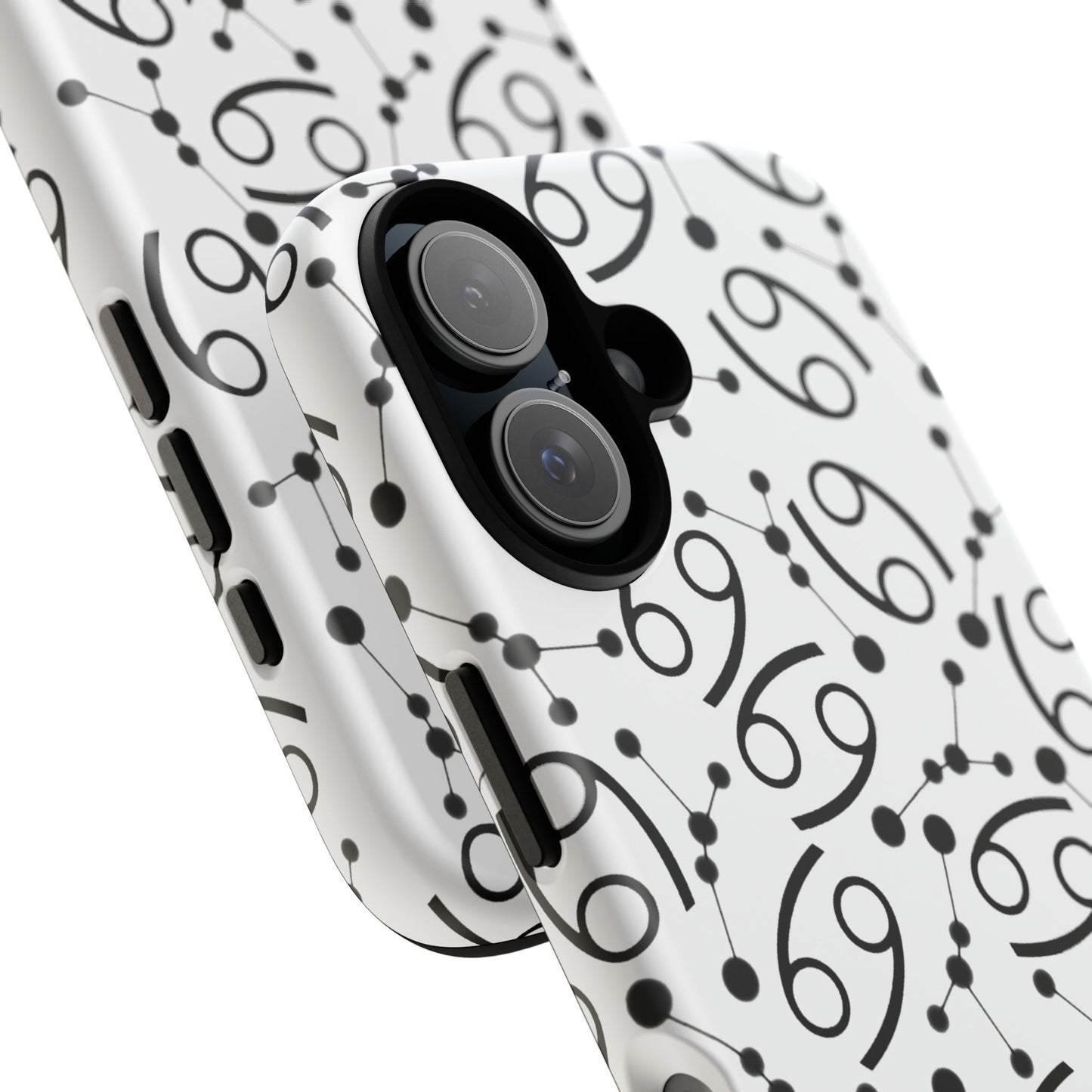 Tough Cases with the Cancer Zodiac sign for iPhone, Samsung Galaxy, and Google Pixel devices