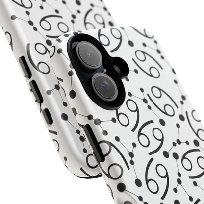 Tough Cases with the Cancer Zodiac sign for iPhone, Samsung Galaxy, and Google Pixel devices
