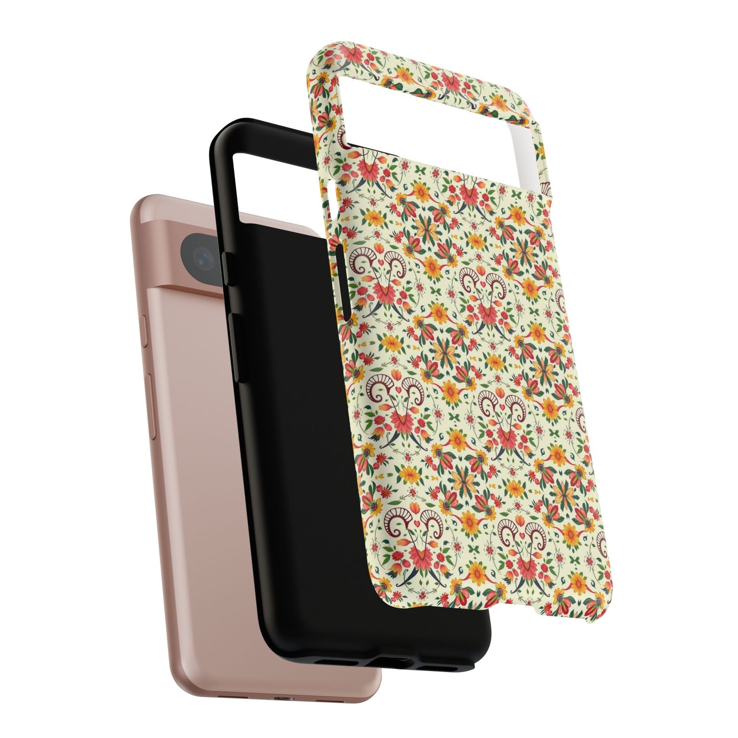 Tough Cases, Aries, Zodiac, Flower Pattern