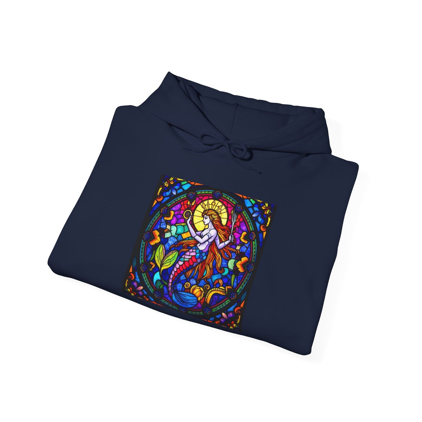 Unisex Heavy Blend™ Hooded Sweatshirt with glass Aquarius zodiac design
