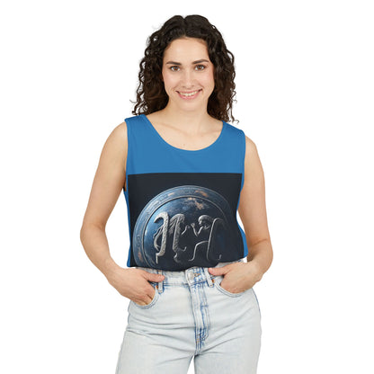 Unisex Garment-Dyed, Tank Top, Gemini Design, Space Symbol , 100% US cotton
