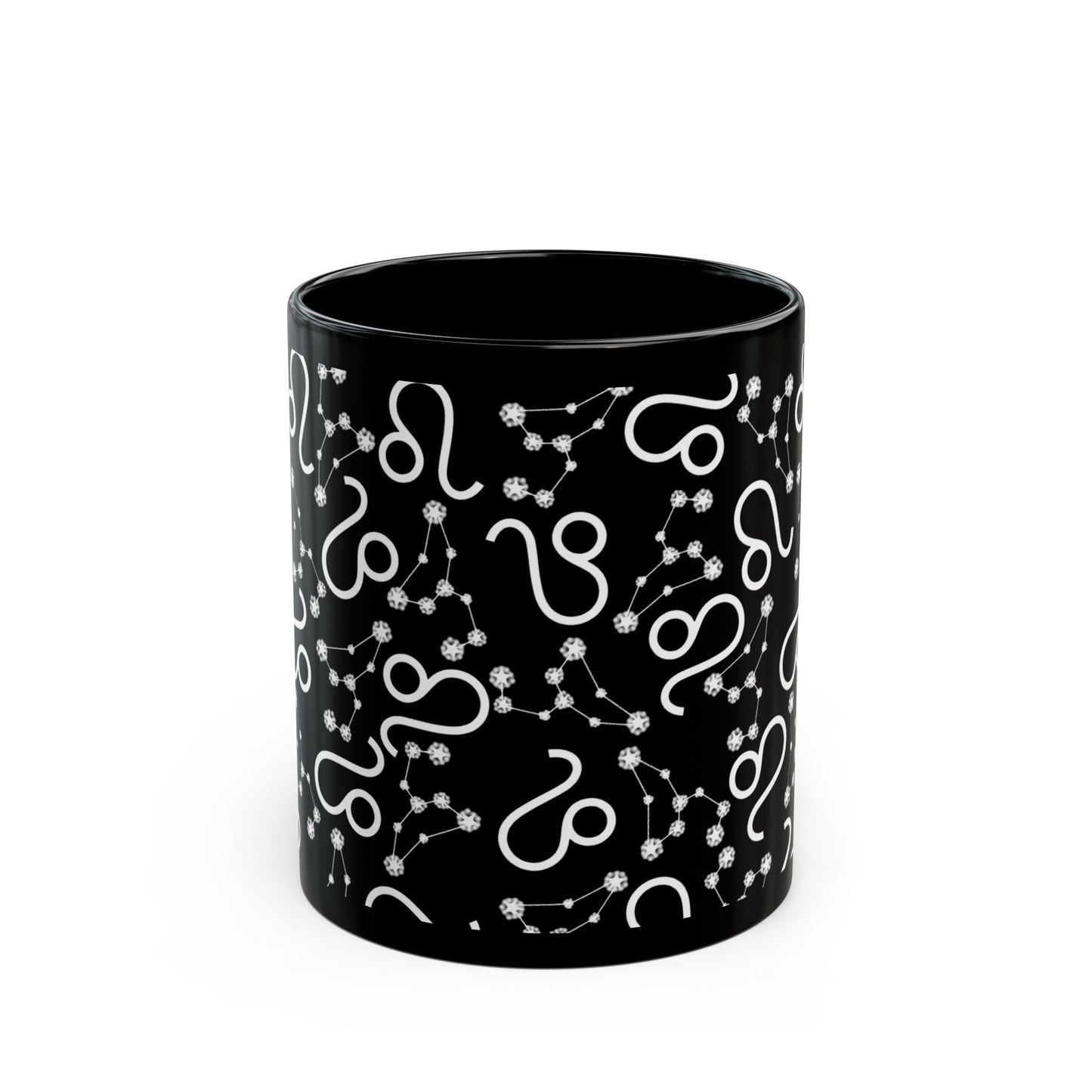 Zodiac 11oz Black Mug Leo Zodiac Sign