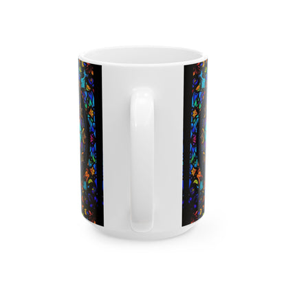 Ceramic Mug, (11oz, 15oz), Ceramic Coffee Mug, AOP, Glass Design, Libra Zodiac